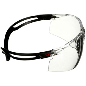3M SecureFit 500 Black Clear-Lens Safety Glasses