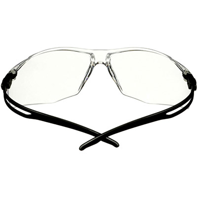 3M SecureFit 500 Black Clear-Lens Safety Glasses