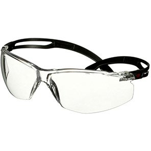 3M SecureFit 500 Black Clear-Lens Safety Glasses