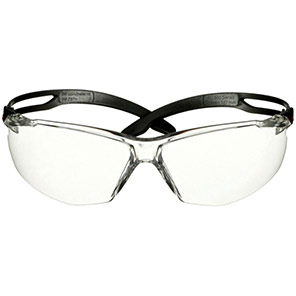 3M SecureFit 500 Black UV Protection Clear-Lens Safety Glasses