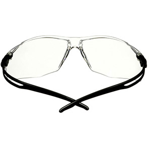 3M SecureFit 500 Black UV Protection Clear-Lens Safety Glasses