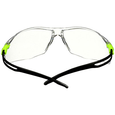 3M SecureFit 500 Scotchgard Green Clear-Lens Safety Glasses