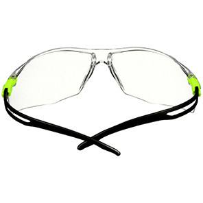 3M SecureFit 500 Scotchgard Green Clear-Lens Safety Glasses