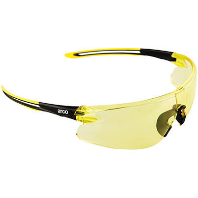 Arco Bora Amber-Lens Safety Glasses