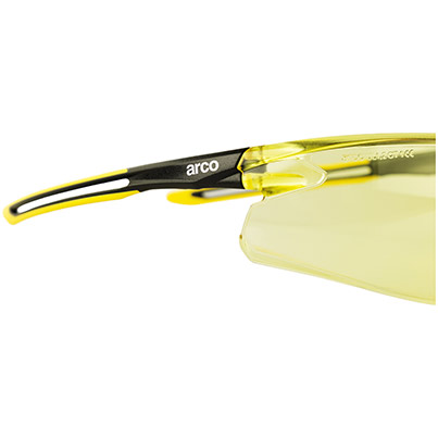 Arco Bora Amber-Lens Safety Glasses