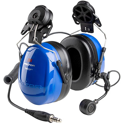 3M PELTOR Twin-Cup ATEX Helmet-Mounted Two-Way Ear Defenders