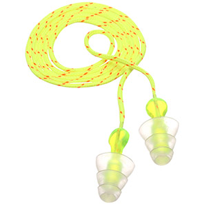 3M Tri-Flange Cotton-Corded Reusable Earplugs (Pack of 100 Pairs)