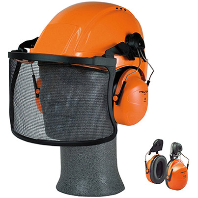 3M PELTOR H31 Orange Helmet-Mounted Ear Defenders
