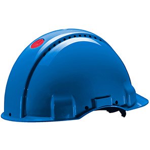 3M G3001C Blue Unvented Short-Peak Slip-Ratchet Safety Helmet