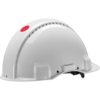 3M G3000D White Vented Short-Peak Slip-Ratchet Safety Helmet