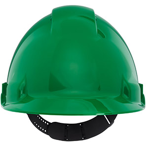 3M G3000C Green Vented Short-Peak Slip-Ratchet Safety Helmet