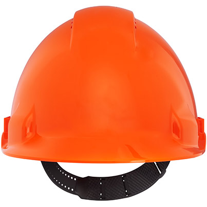 3M G3000C Orange Vented Short-Peak Slip-Ratchet Safety Helmet