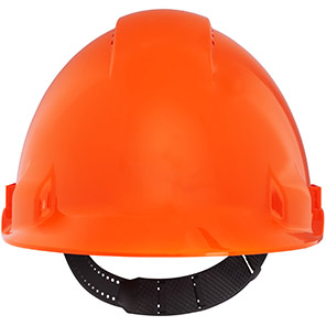 3M G3000C Orange Vented Short-Peak Slip-Ratchet Safety Helmet