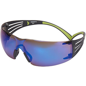 3M SecureFit 408 Blue-Mirror Safety Glasses