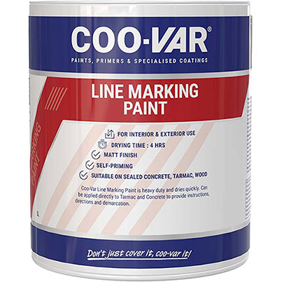 Coo-Var Low-Odour Matte Black Line Marking Paint 2.5L