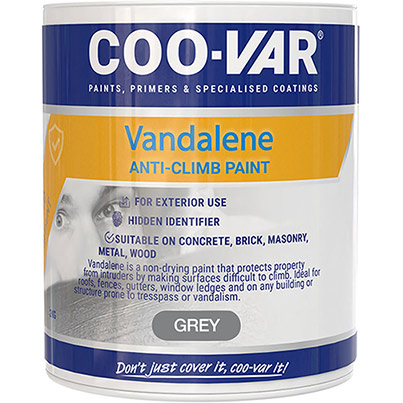 Coo-Var Vandalene Semi-Matte Grey Anti-Climb Paint 2.5L