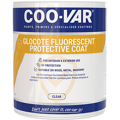 Coo-Var Glocote Fluorescent Protective Top Coat Paint 2.5L