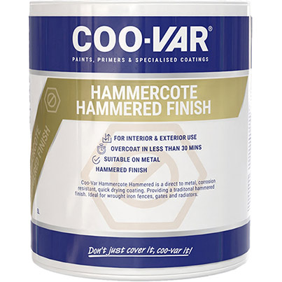 Coo-Var Hammercote Hammered Finish Blue Metal Paint 5L