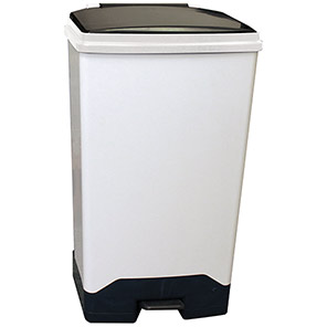 White/Black 70L Flame-Retardant Bin Bag Holder