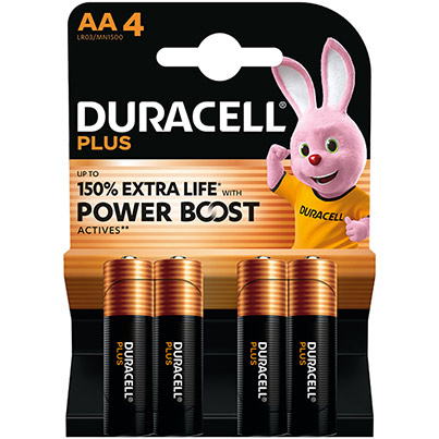 Duracell Coppertop POWER BOOST AA Batteries (Pack of 4)