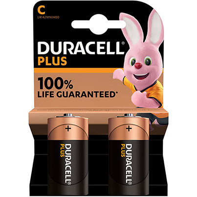 Duracell Coppertop POWER BOOST C Batteries (Pack of 2)