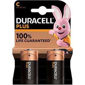 Duracell Coppertop POWER BOOST C Batteries (Pack of 2)