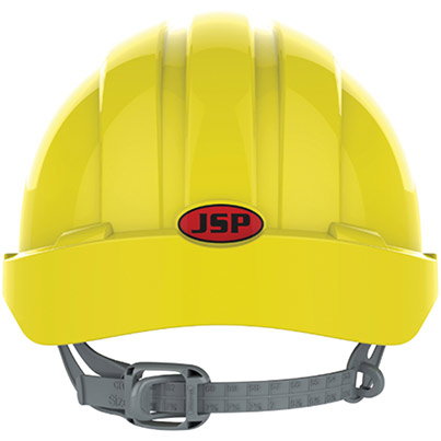 JSP EVO3 Yellow Vented Slip-Ratchet Safety Helmet