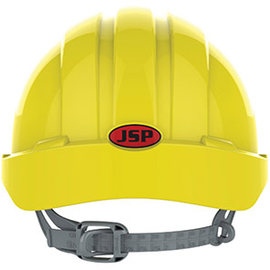 JSP EVO3 Yellow Vented Slip-Ratchet Safety Helmet