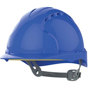 JSP EVO3 Blue Vented Slip-Ratchet Safety Helmet