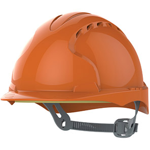 JSP EVO3 Orange Vented Slip-Ratchet Safety Helmet