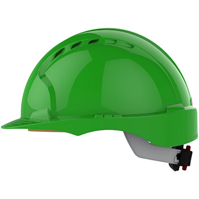 JSP EVO3 Green Vented Wheel-Ratchet Safety Helmet