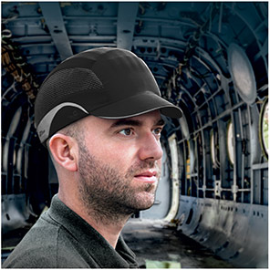JSP Hardcap Aerolite Black Micro-Peak Bump Cap