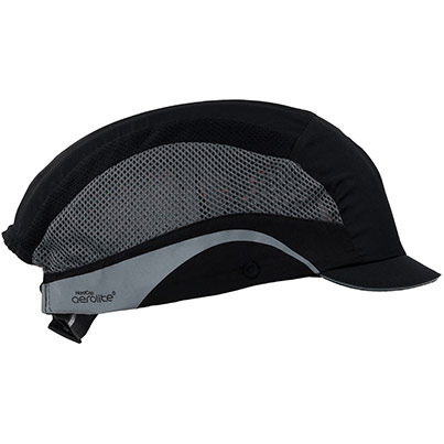JSP Hardcap Aerolite Black Micro-Peak Bump Cap