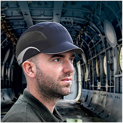 JSP Hardcap Aerolite Navy Micro-Peak Bump Cap