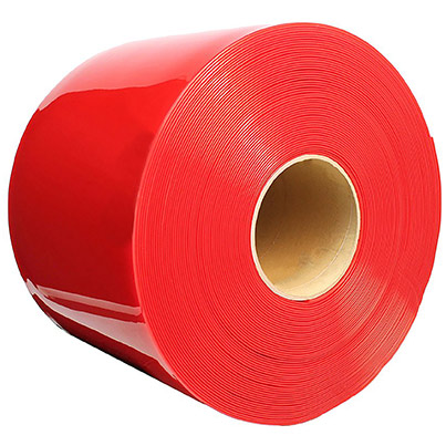 COBA Red PVC Marker Strip Curtain with Hanger 3mm x 300mm per Metre