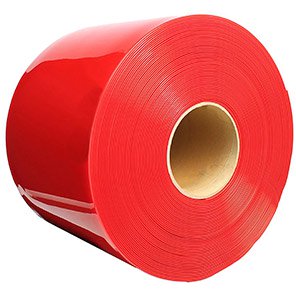 COBA Red PVC Marker Strip Curtain with Hanger 3mm x 300mm per Metre