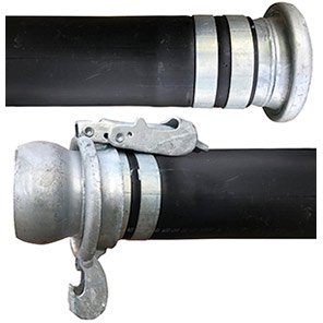 LDPE Poly Tube Hose with Lever Lock Couplings 4in x 6m