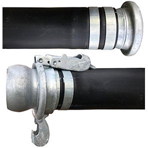 LDPE Poly Tube Hose with Lever Lock Couplings 8in x 6m