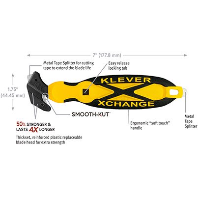 Klever XChangeXD Yellow Box Cutter