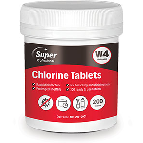 Super Professional W4 Disinfectant Chlorine Tablets