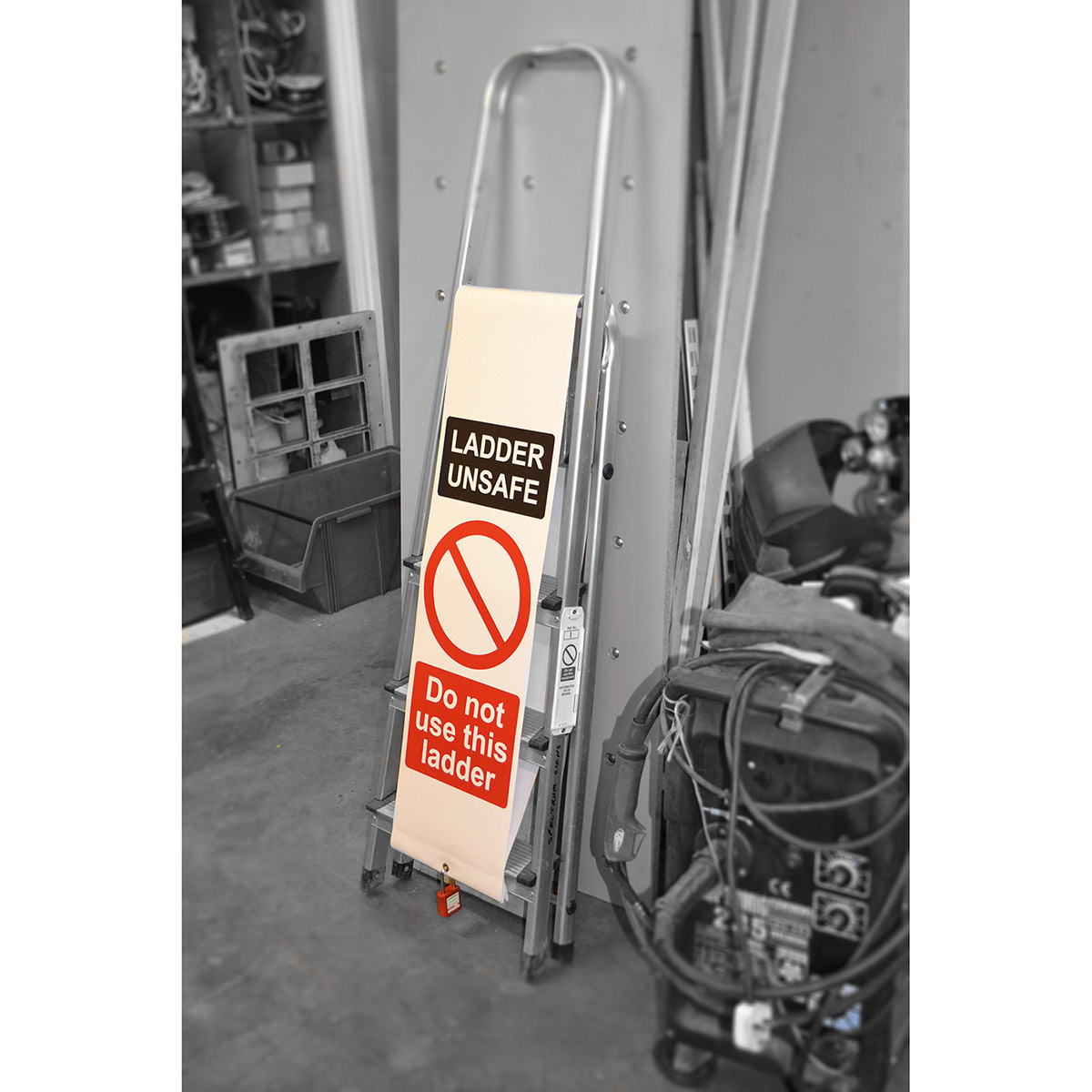 Spectrum Industrial Ladder Lockout Cover | Spectrum Industrial | Ladder ...