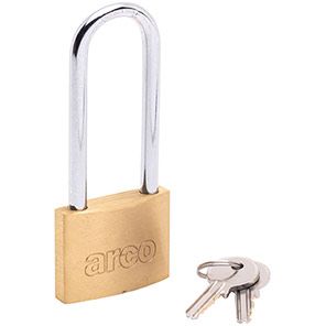 Arco Keyed-to-Differ 40mm Long-Shackle Brass Padlock