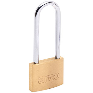 Arco Keyed-to-Differ 40mm Long-Shackle Brass Padlock