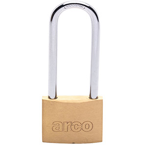 Arco Keyed-to-Differ 40mm Long-Shackle Brass Padlock