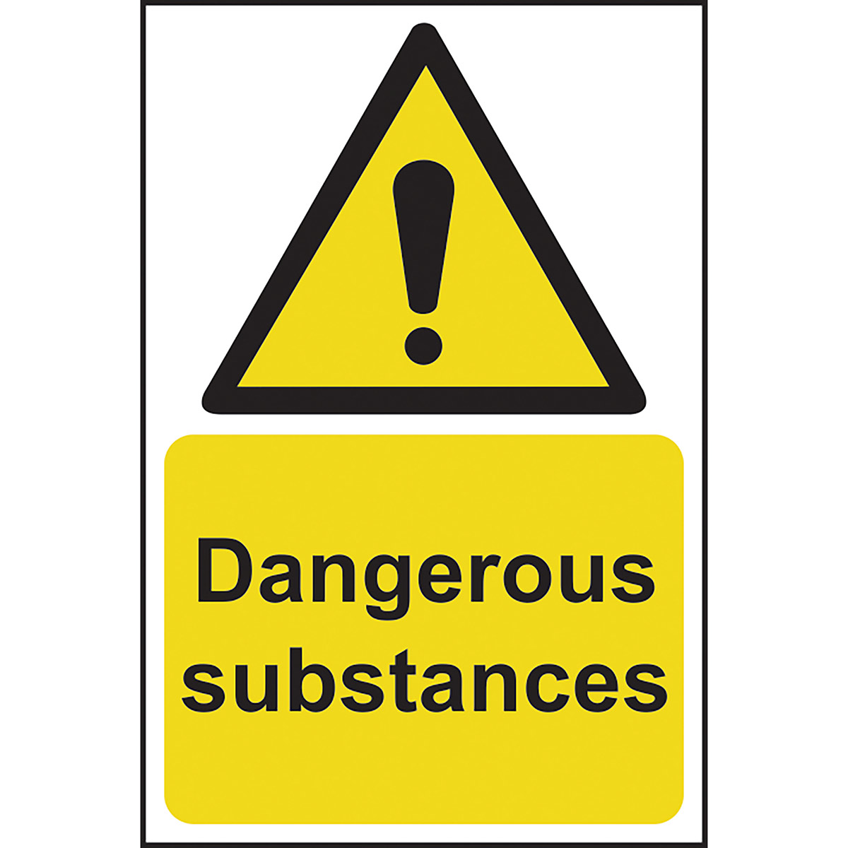 PVC "Dangerous Substances" Sign 200mm x 300mm Spectrum Industrial