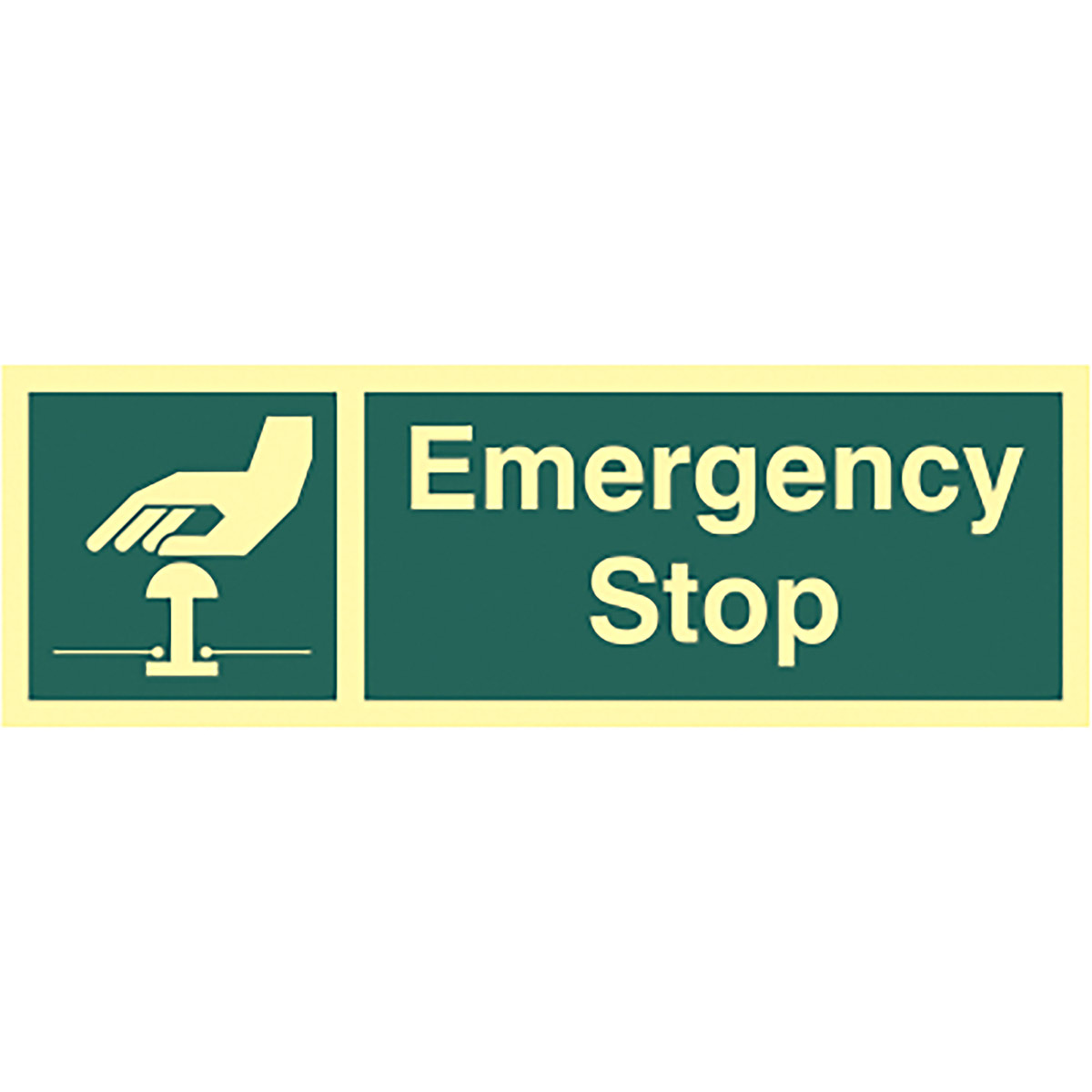 Emergency Over 50 Sign Self-Adhesive PVC Photoluminescent