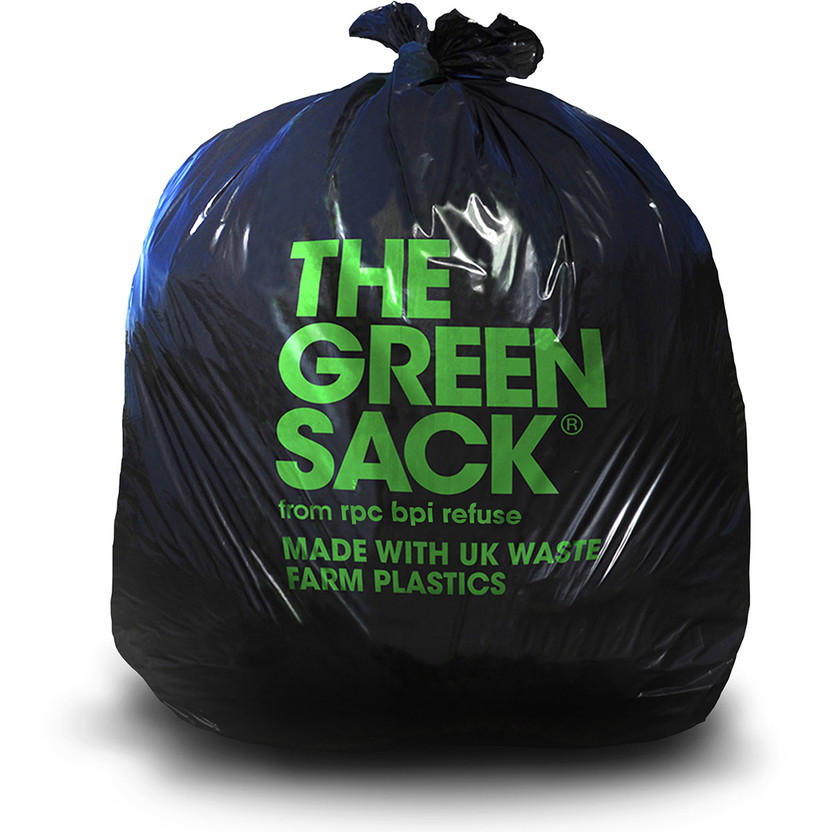 The Green Sack Black 60L LightDuty Bin Bag (Box of 200) The Green