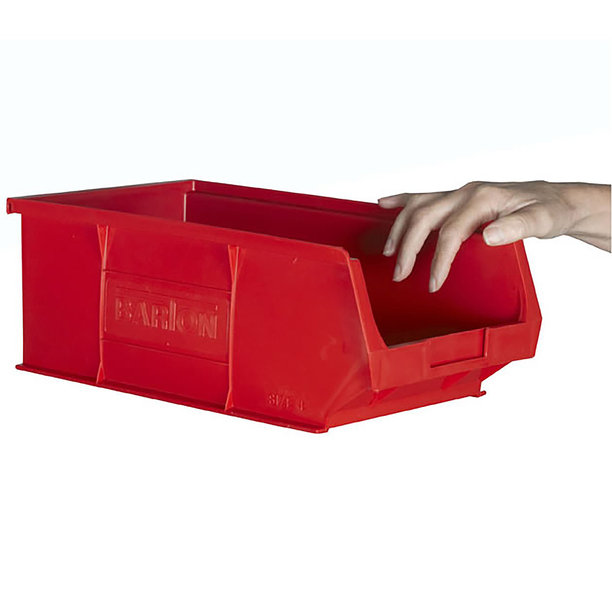 Barton Topstore TC4 Red Plastic Storage Bin 350mm x 205mm x 132mm ...