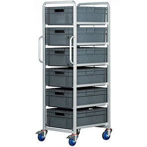 Barton Grey 6-Tier Euro Container Trolley with Large Trays