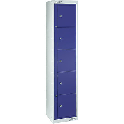Link 51 Dark Blue Five-Tier Garment Dispenser Locker 1800mm x 380mm x 450mm
